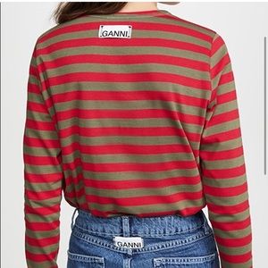 GANNI striped long sleeve
